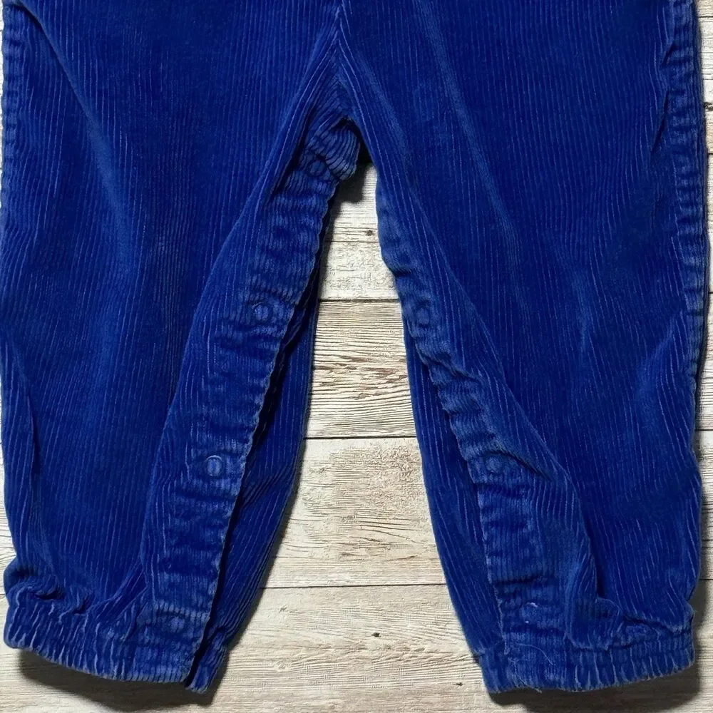 Vintage 90s OshKosh Bgosh Kennel Klub Blue Corduroy Overalls Made in USA Sz 3T